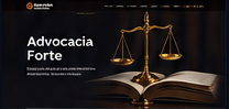 Conceito de site para advocacia criado com IA