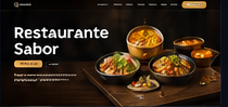 Conceito de site para restaurante criado com IA